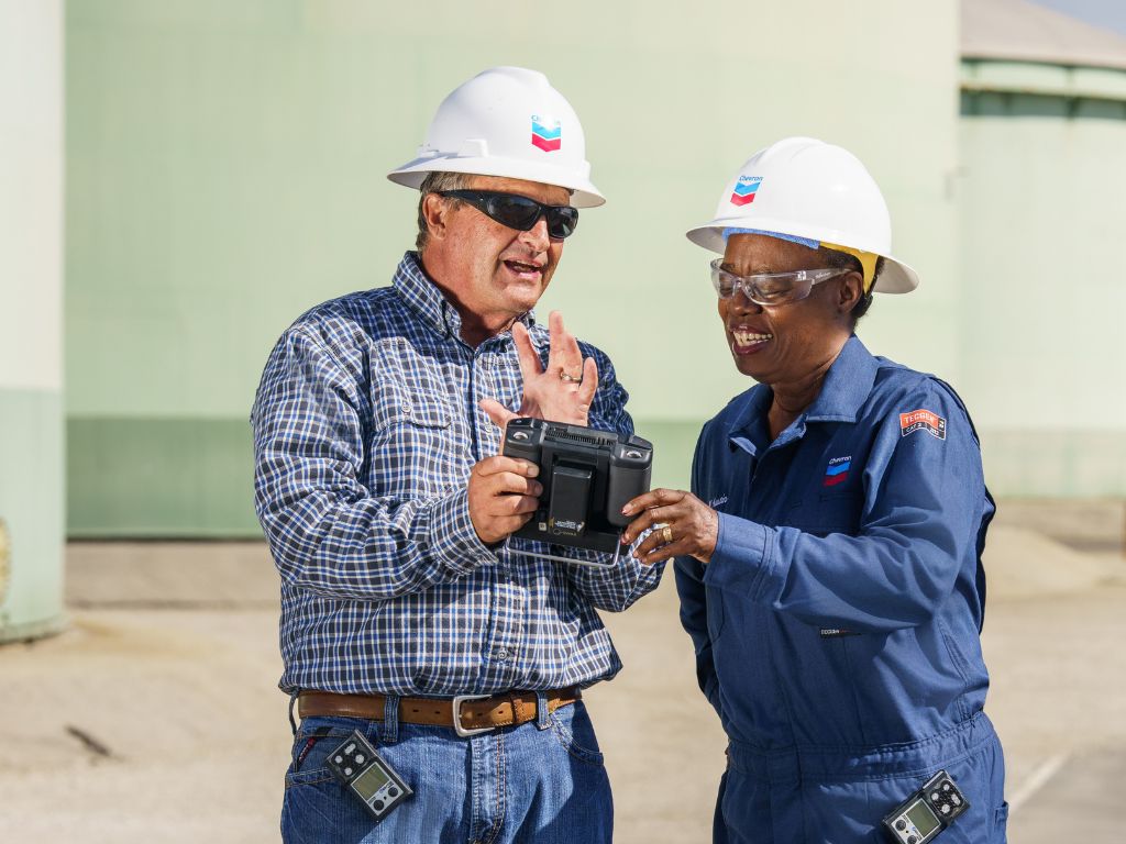 Chevron methane drone experts detect and measure methane emissions
